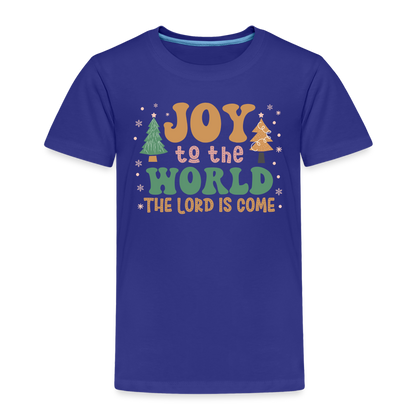 Joy to the Lord Christmas Family Toddler Premium T-Shirt - royal blue