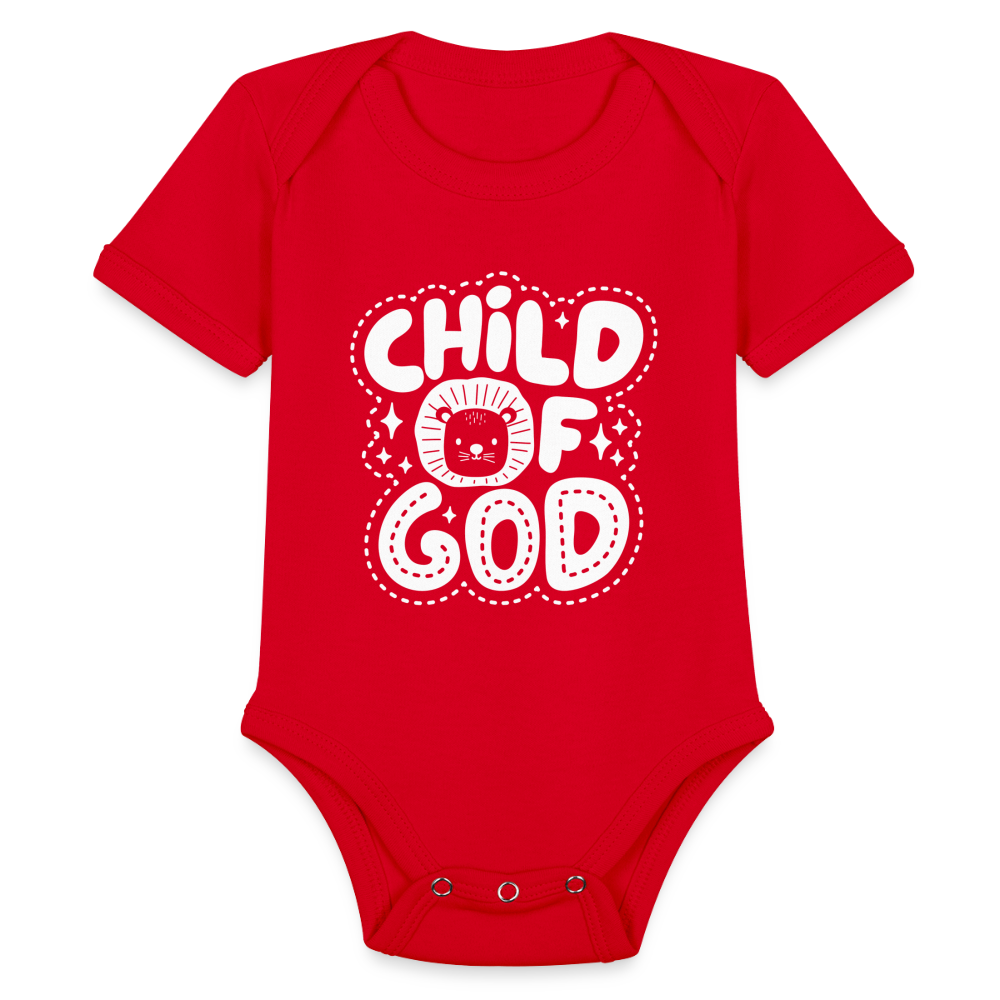 Child of God Baby Onesie Bodysuit - red