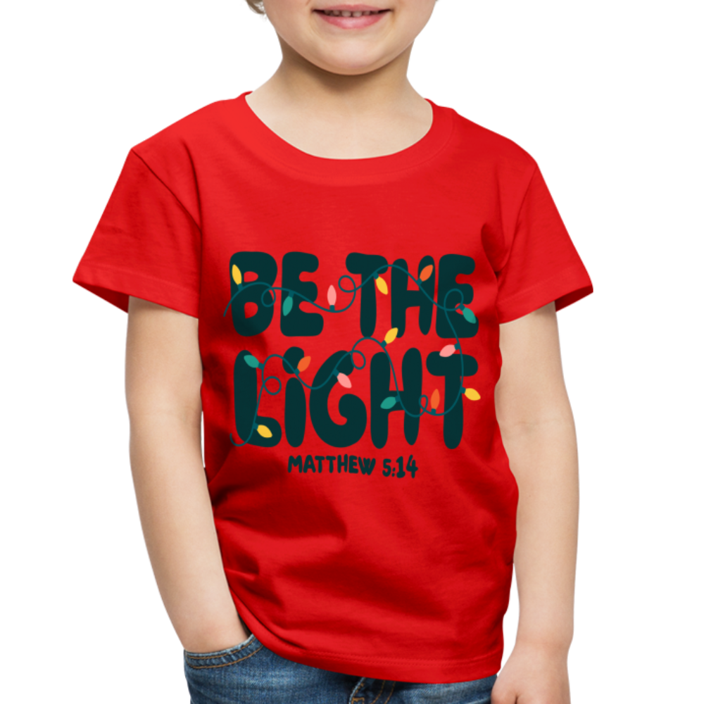 Be the Light Christmas Toddler Shirt - red