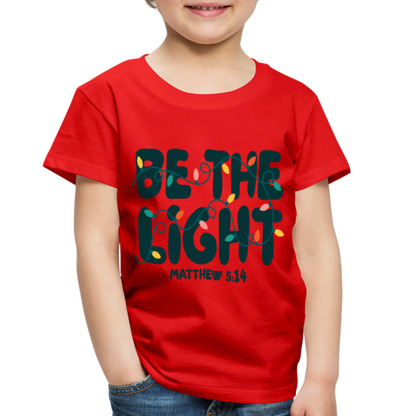 Be the Light Christmas Toddler Shirt - red