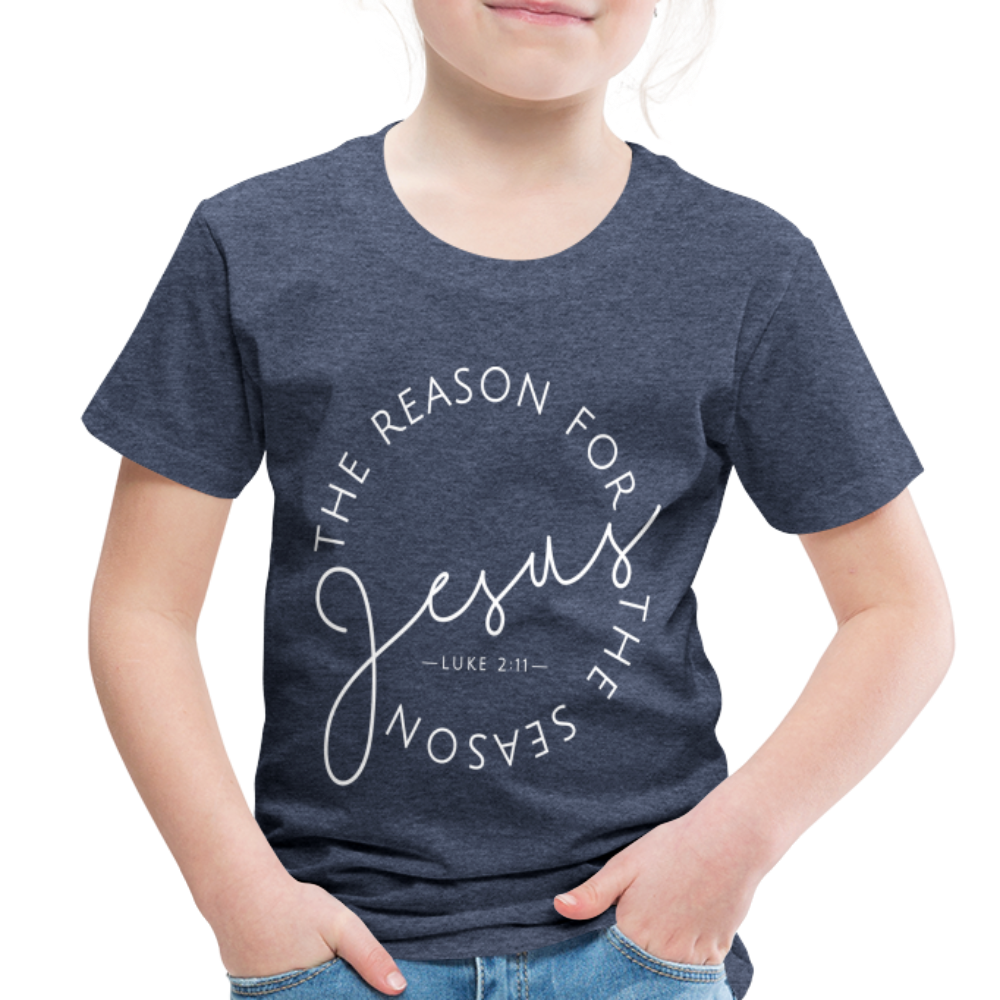 The Reason for the Season (W) Christmas Toddler Shirt - heather blue