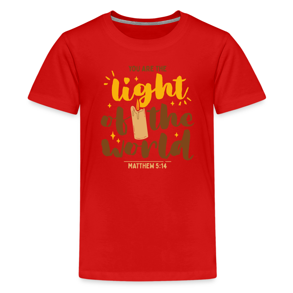 You are the Light of the World Kid's T-Shirt - red