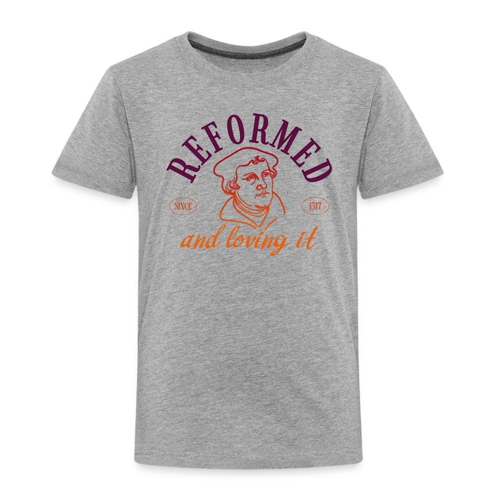 Reformed & Loving It (Color) Reformation Day Toddler T-Shirt - heather gray