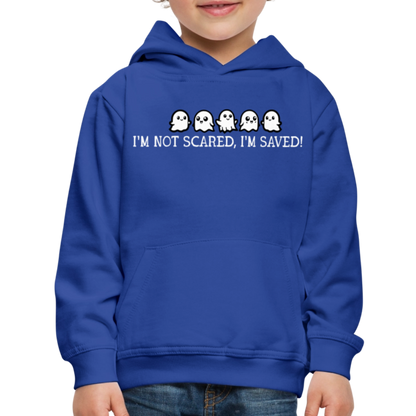 I'm Not Scared I'm Saved (W) Kid's Hoodie - royal blue