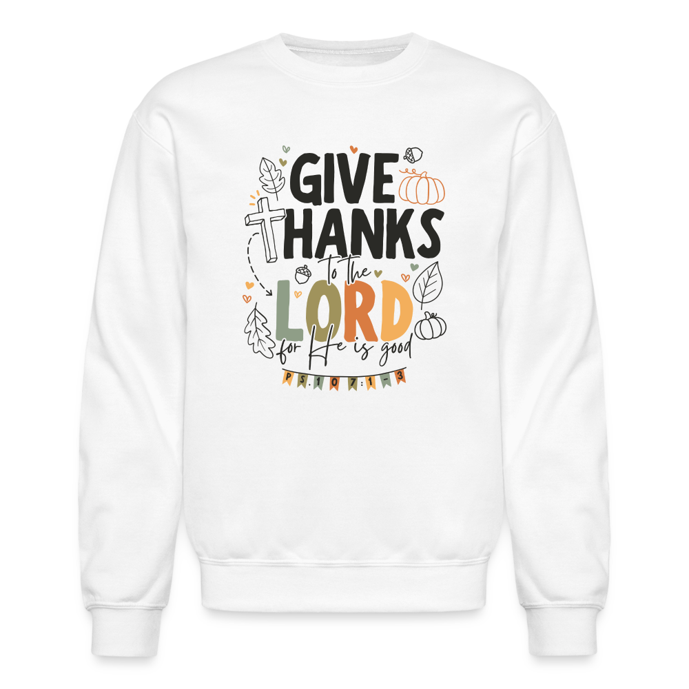 Give Thanks to the Lord (B, Color) Men's Sweater - white