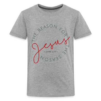 The Reason for the Season (Color) Christmas Kids' Premium T-Shirt - heather gray