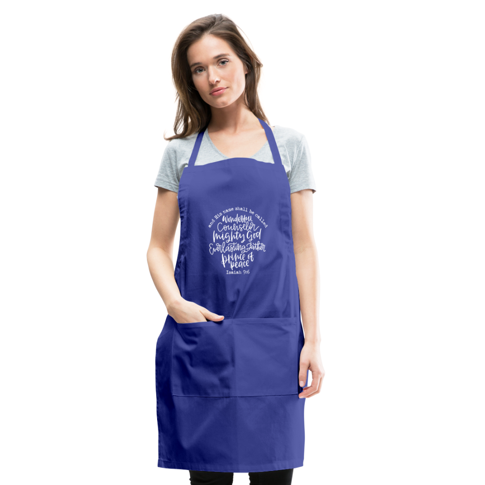 And His Name Shall Be Called Apron - royal blue