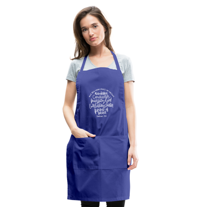 And His Name Shall Be Called Apron - royal blue