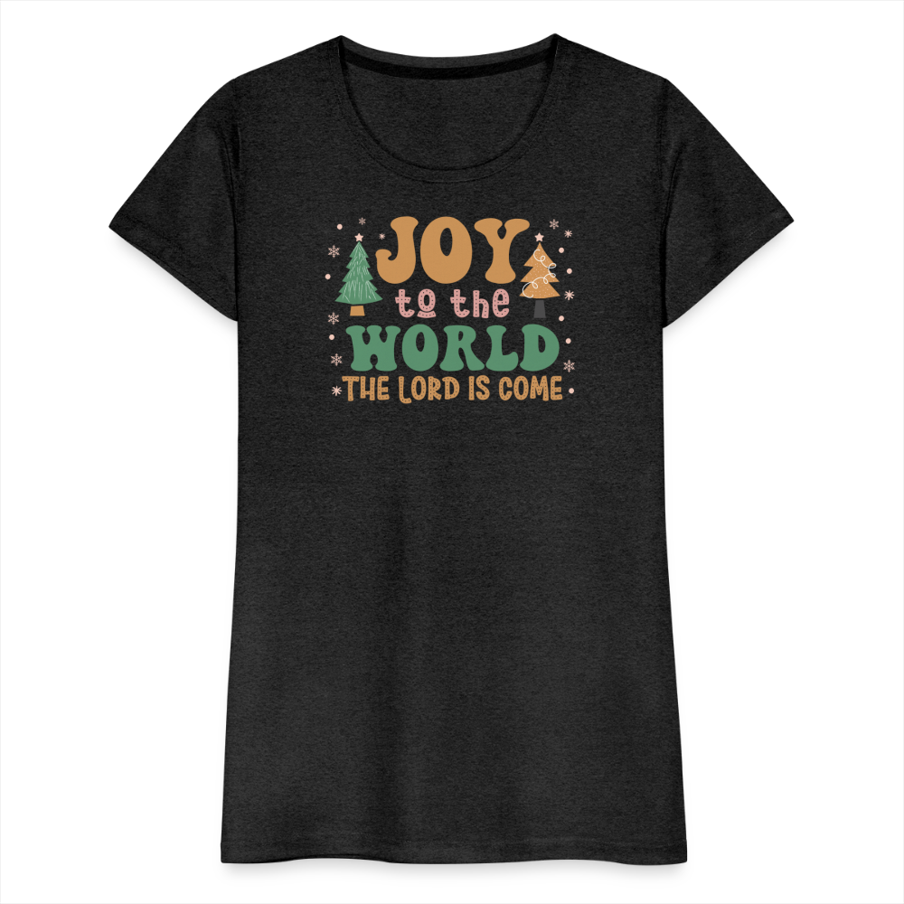 Joy to the World Christmas Family Women’s Premium T-Shirt - charcoal grey