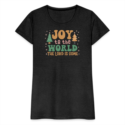 Joy to the World Christmas Family Women’s Premium T-Shirt - charcoal grey