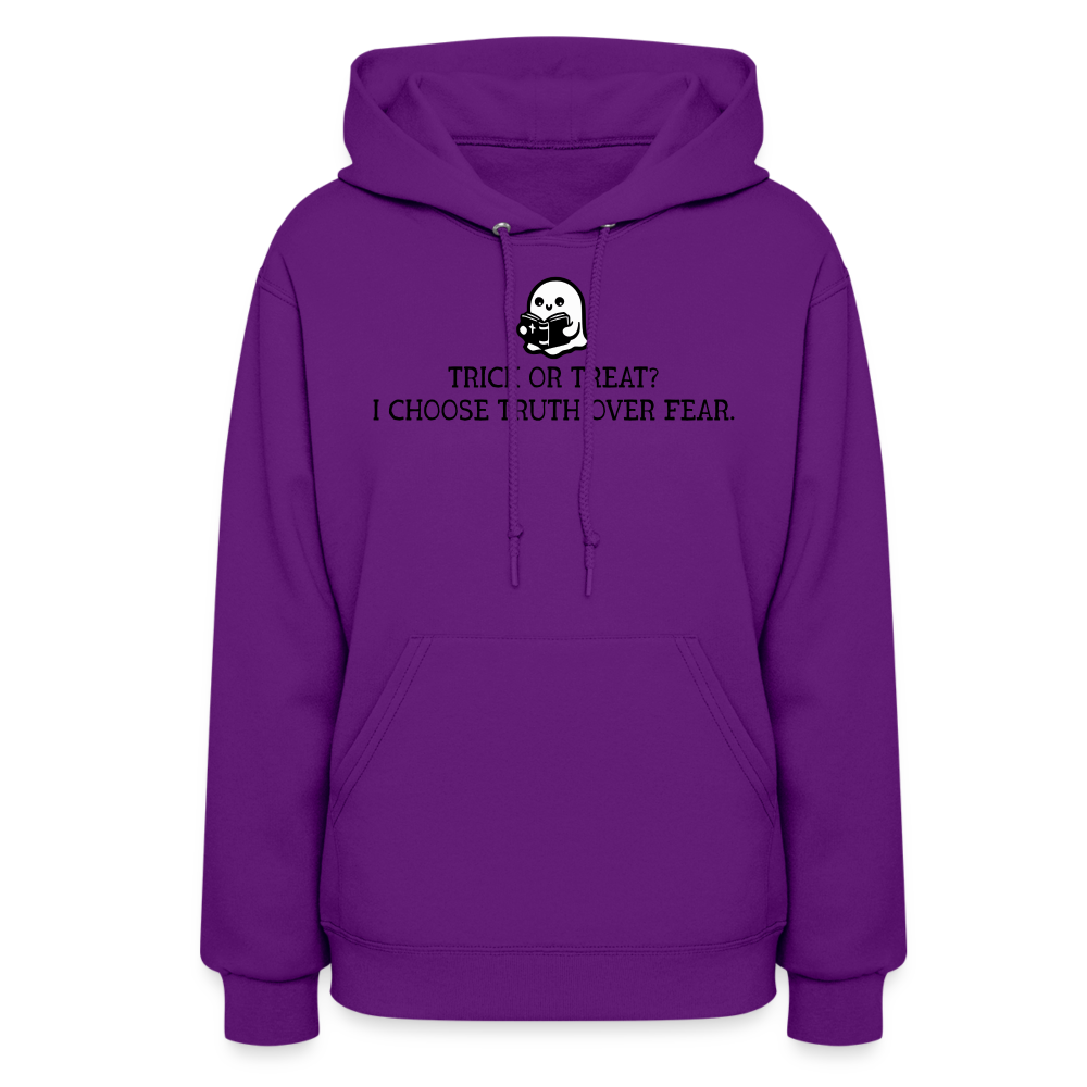 Trick or Treat I Choose Truth (Bible) Women's Hoodie - purple