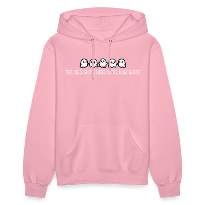 The Only Ghost Here is the Holy Ghost (W) Women's Hoodie - classic pink