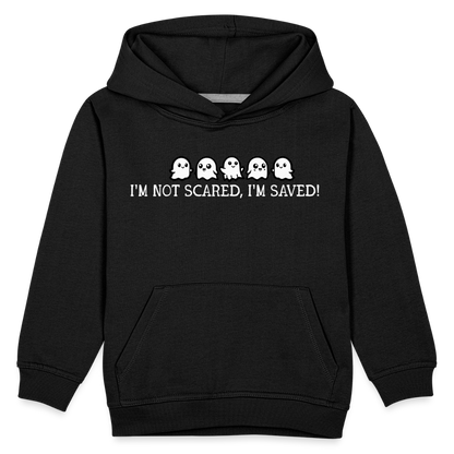 I'm Not Scared I'm Saved (W) Kid's Hoodie - black