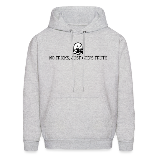 No Tricks Just God's Truth (Bible) Men's Hoodie - ash 