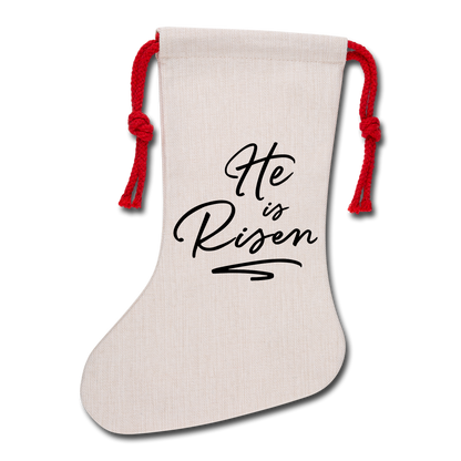 He is Risen Natural Holiday Stocking - natural