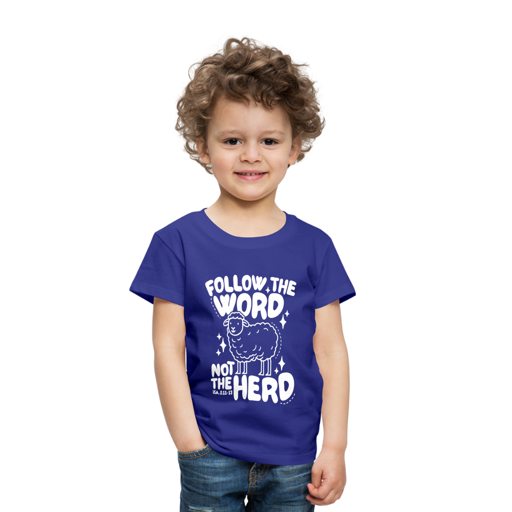 Follow the Word (W) Toddler T-Shirt - royal blue