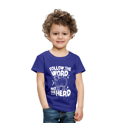 Follow the Word (W) Toddler T-Shirt - royal blue