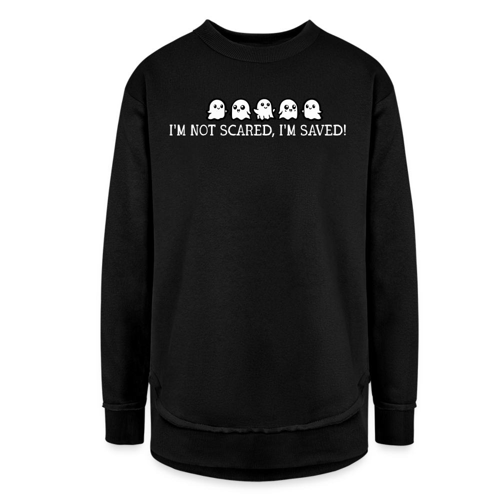 I'm Not Scared I'm Saved Women's Sweater Tunic - black