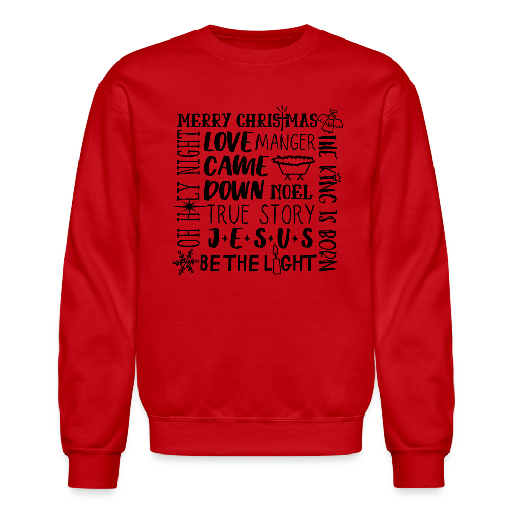 Christmas Collage Men's Sweater - red