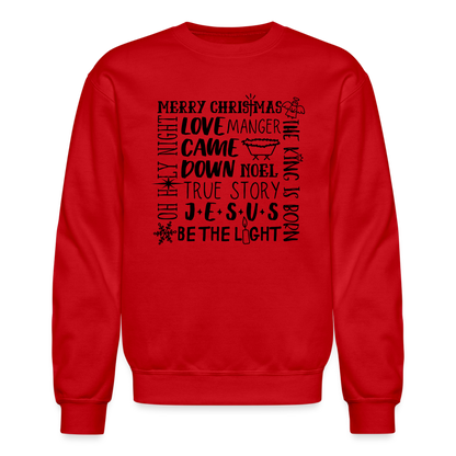 Christmas Collage Men's Sweater - red