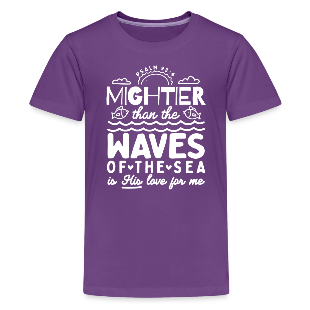 Mightier than the Waves of the Sea (W) Kid's T-Shirt - purple