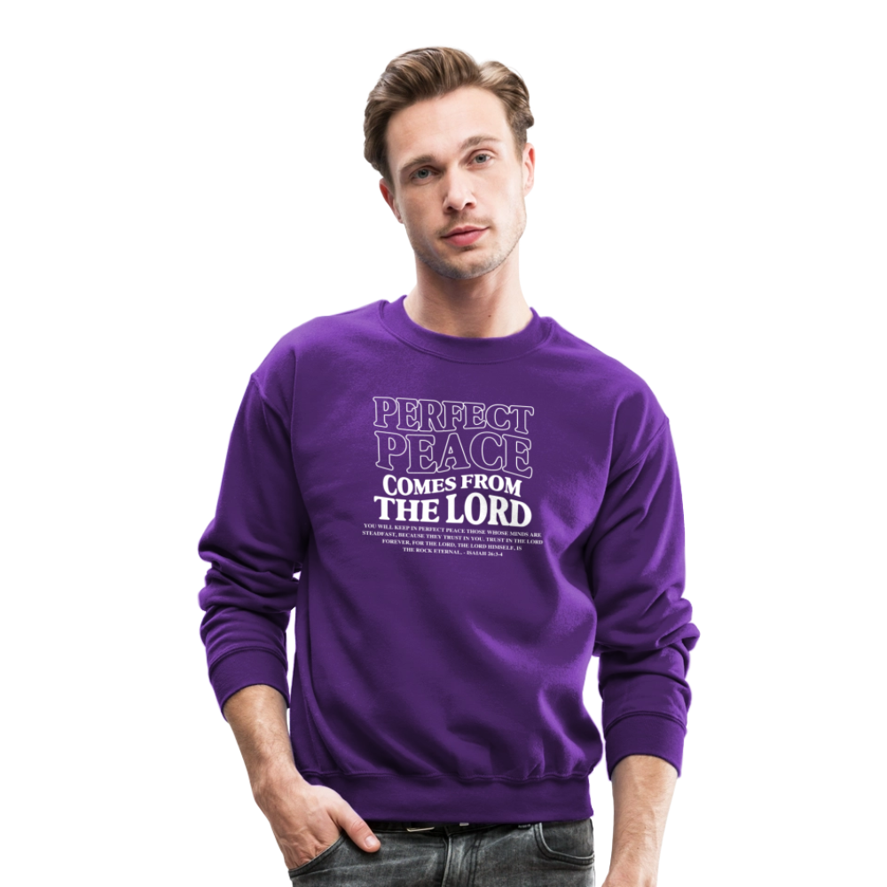 Perfect Peace Comes from the Lord Men's Sweater - purple