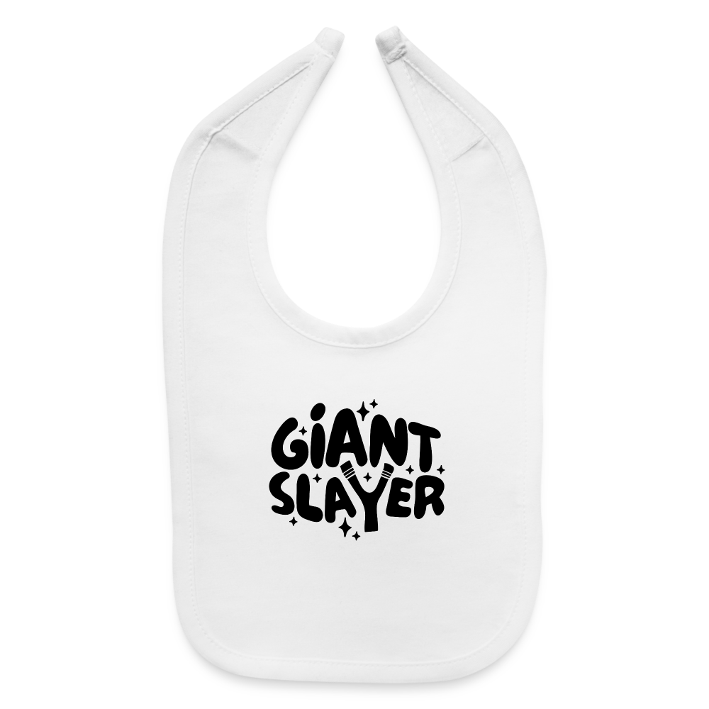 Giant Slayer Baby Bib - white