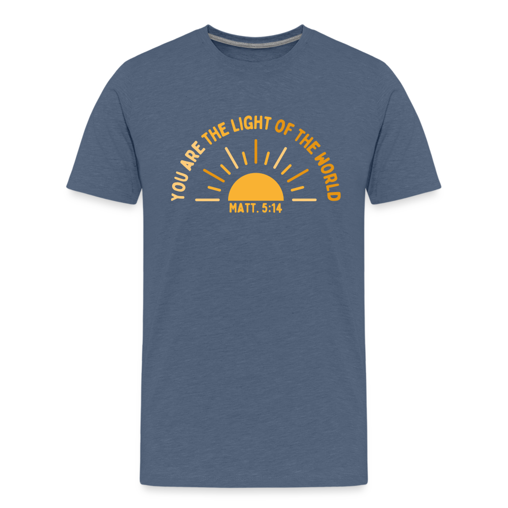 You are the Light of the World (Color) Kids T-Shirt - heather blue