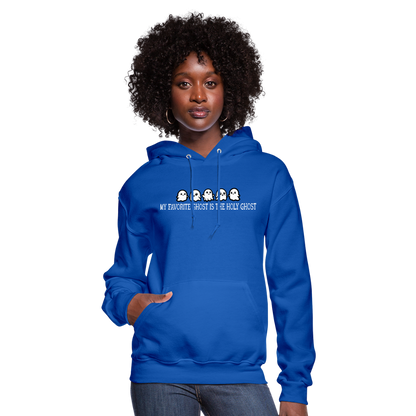 My Favorite Ghost is the Holy Ghost (W) Women's Hoodie - royal blue