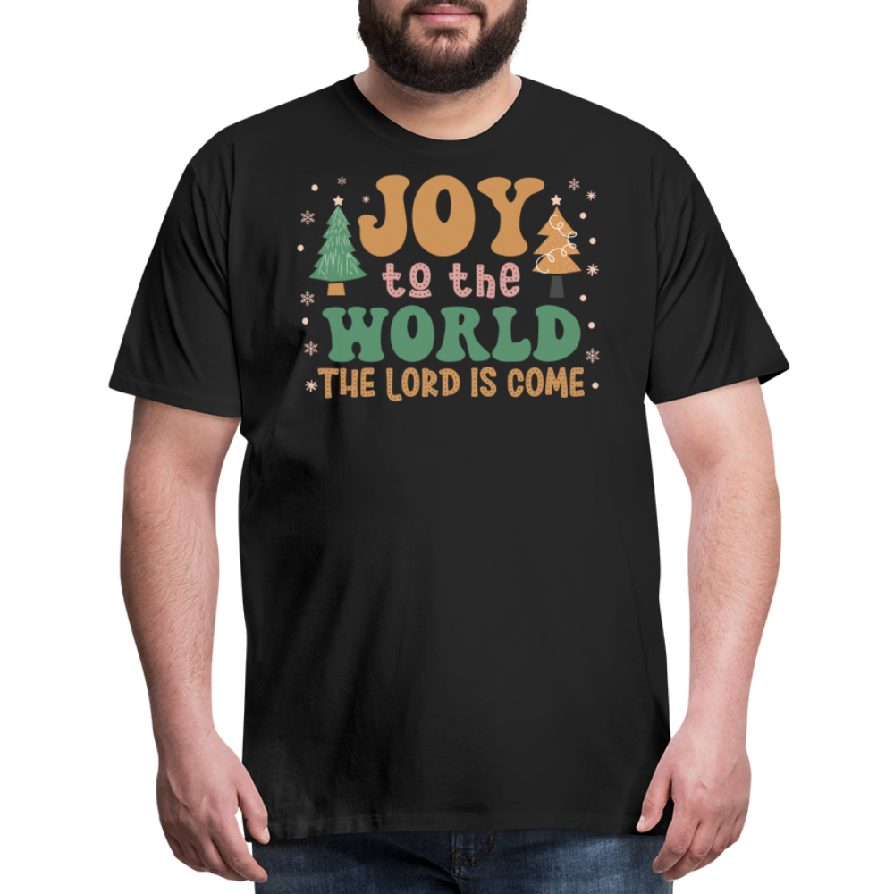 Joy to the World Christmas Family Men's Premium T-Shirt - black