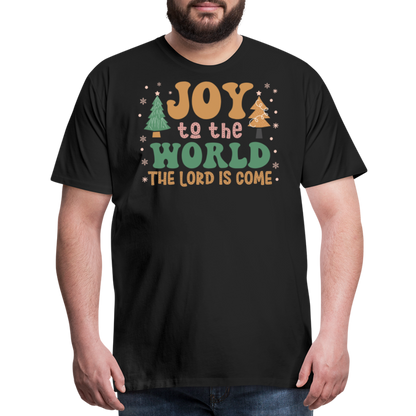 Joy to the World Christmas Family Men's Premium T-Shirt - black