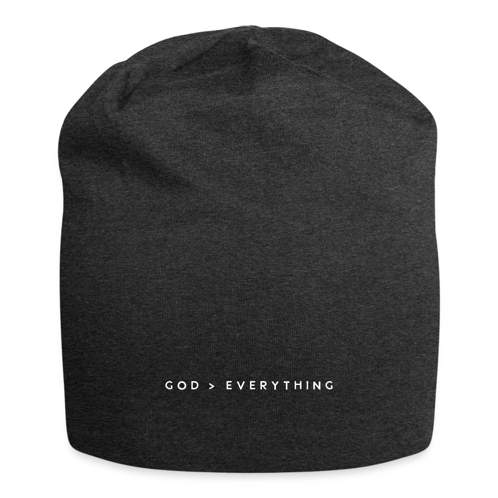 God Over Everything Beanie - charcoal grey