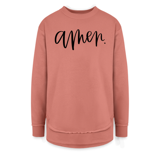 Amen Women's Long Sleeve Weekend Tunic - mauve