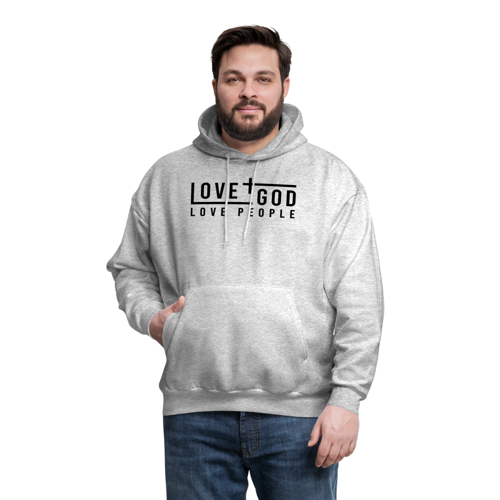 Love God Love People Men's Hoodie - heather gray