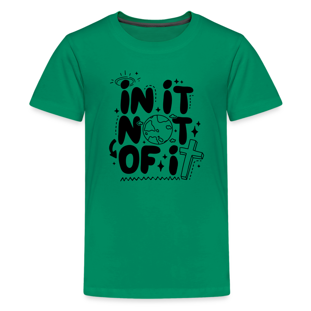 In It Not of It Kid's T-Shirt - kelly green