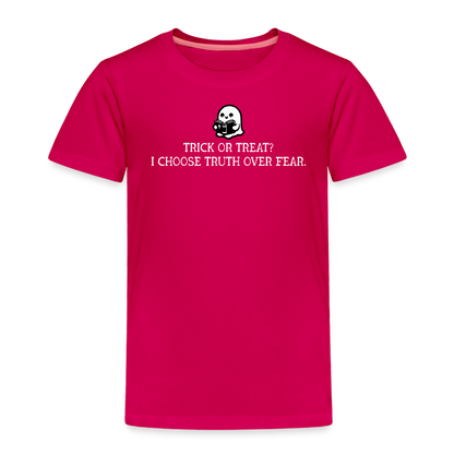 Trick or Treat I Choose Truth (W) Toddler T-Shirt - dark pink