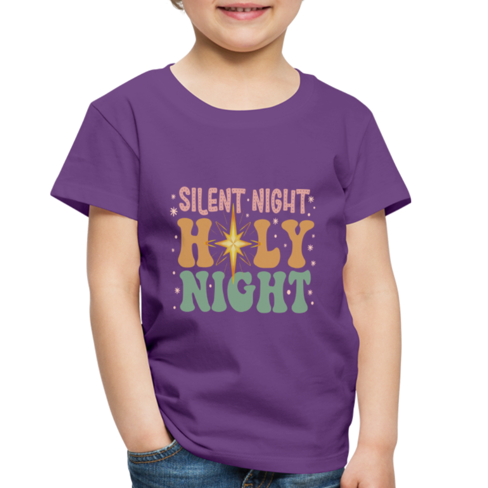 Silent Night Christmas Family Toddler Premium T-Shirt - purple