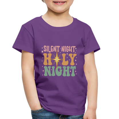 Silent Night Christmas Family Toddler Premium T-Shirt - purple