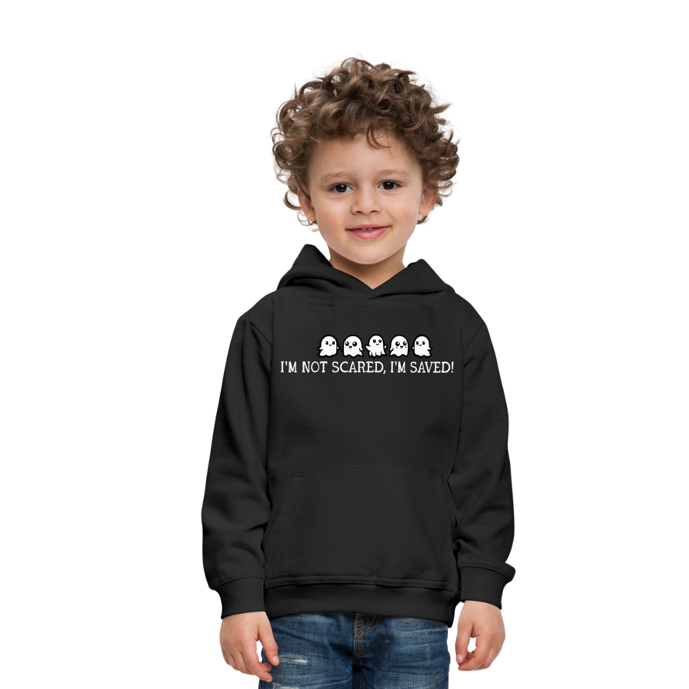 I'm Not Scared I'm Saved (W) Kid's Hoodie - black