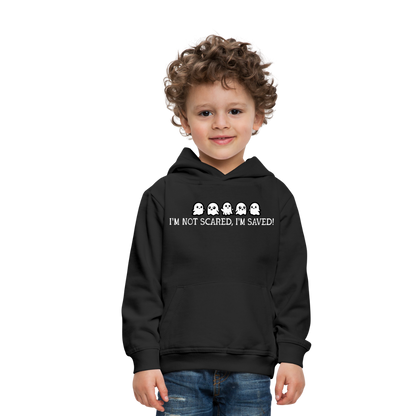 I'm Not Scared I'm Saved (W) Kid's Hoodie - black