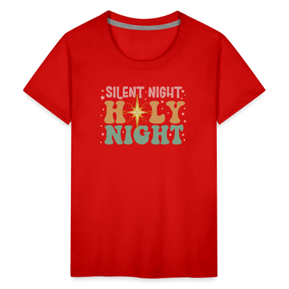 Silent Night Christmas Family Kids' Premium T-Shirt - red