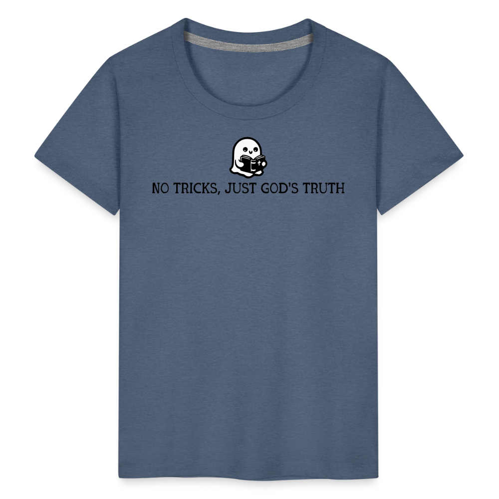 No Tricks Just God's Truth Toddler T-Shirt - heather blue