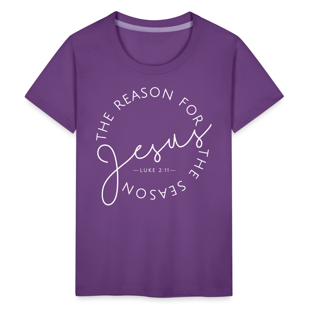 The Reason for the Season (W) Christmas Kids' Premium T-Shirt - purple