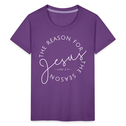 The Reason for the Season (W) Christmas Kids' Premium T-Shirt - purple