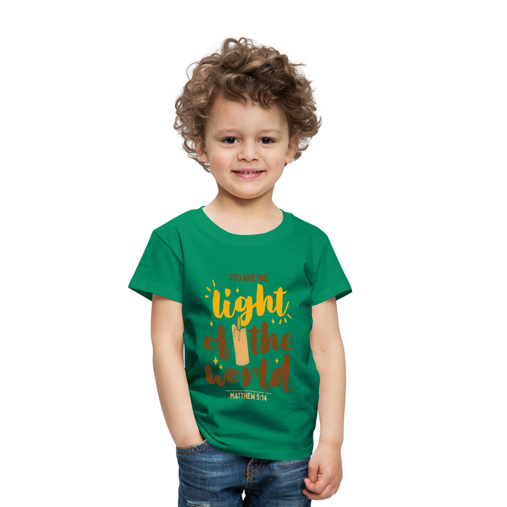 You are the Light of the World (Candle) Toddler T-Shirt - kelly green