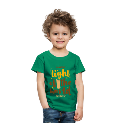 You are the Light of the World (Candle) Toddler T-Shirt - kelly green