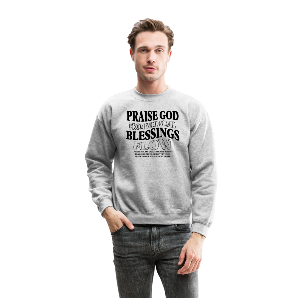 Praise God from Whom All Blessings Flow Men's Sweater - heather gray