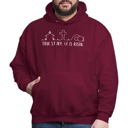 True Story He is Risen (W) Men's Sweater - burgundy