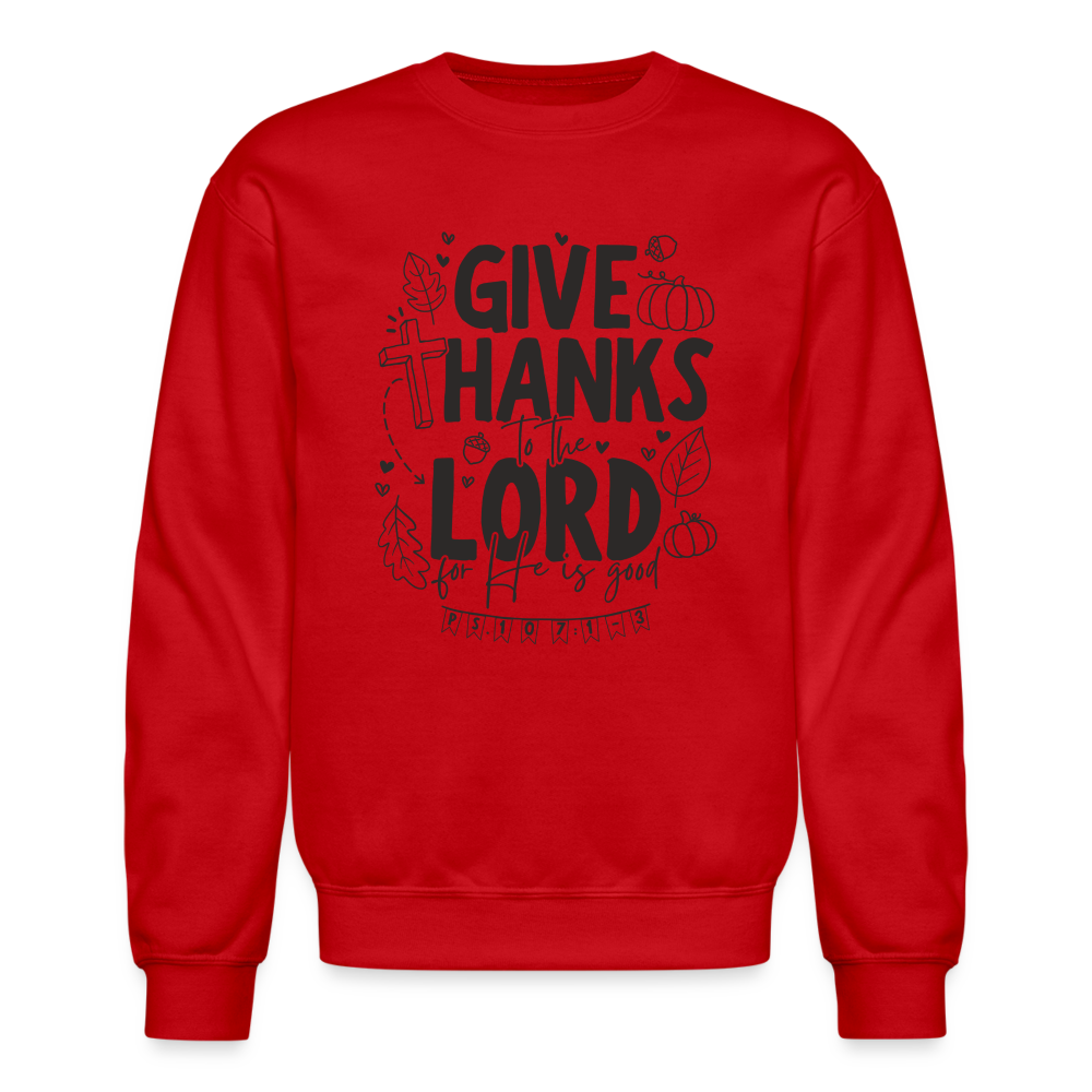 Give Thanks to the Lord Men's Sweater - red