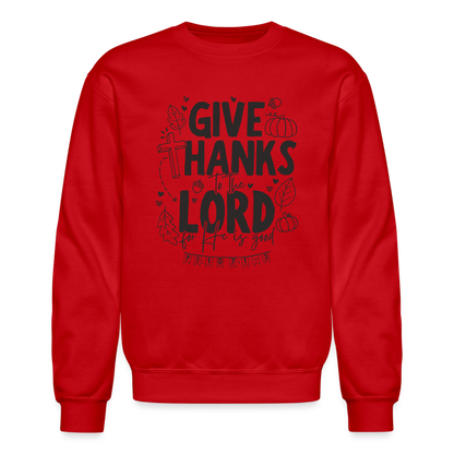 Give Thanks to the Lord Men's Sweater - red